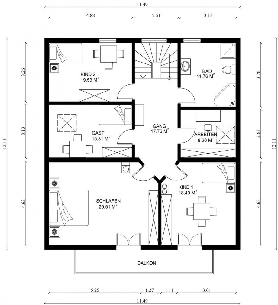 1. Obergeschoss Einfamilienhaus Grafling