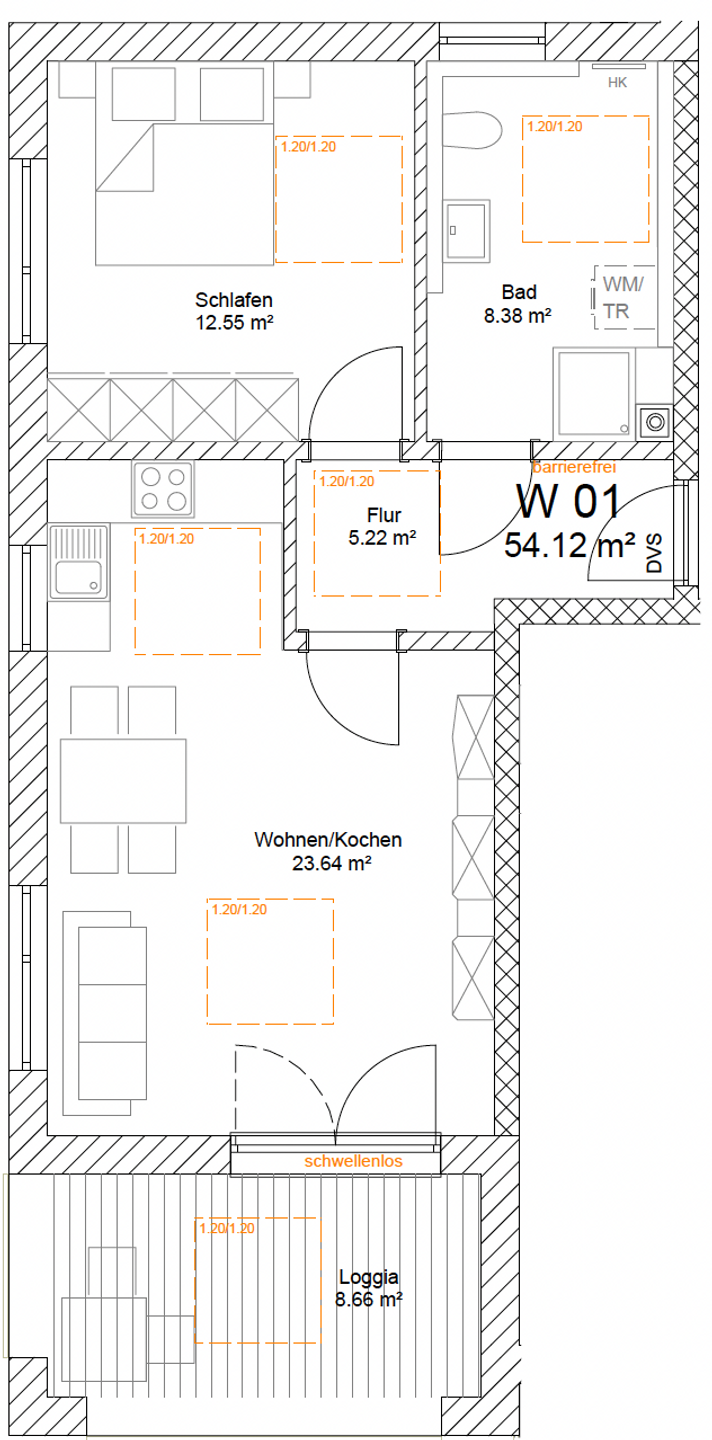 Grundriss Terrassenwohnung Deggendorf