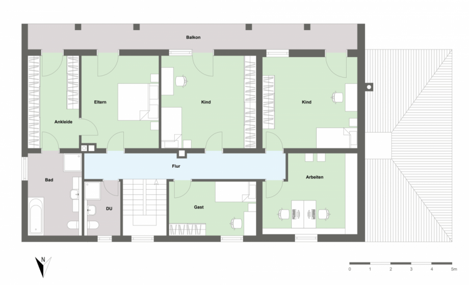 Grundriss_1.Obergeschoss Einfamilienhaus K�nzing