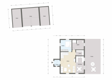 Grundriss EG + Garage Nat�rlich wohnen | Neuwertiges Einfamilienhaus in Holzbauweise und weitl�ufigem Grundst�ck
