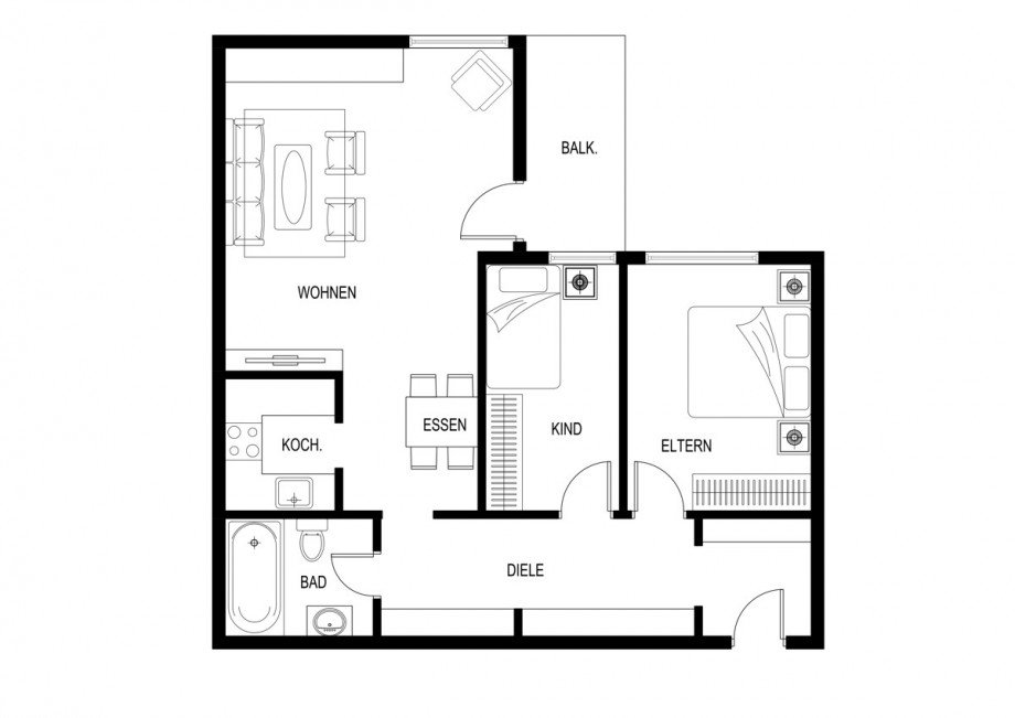 Grundriss Etagenwohnung Deggendorf