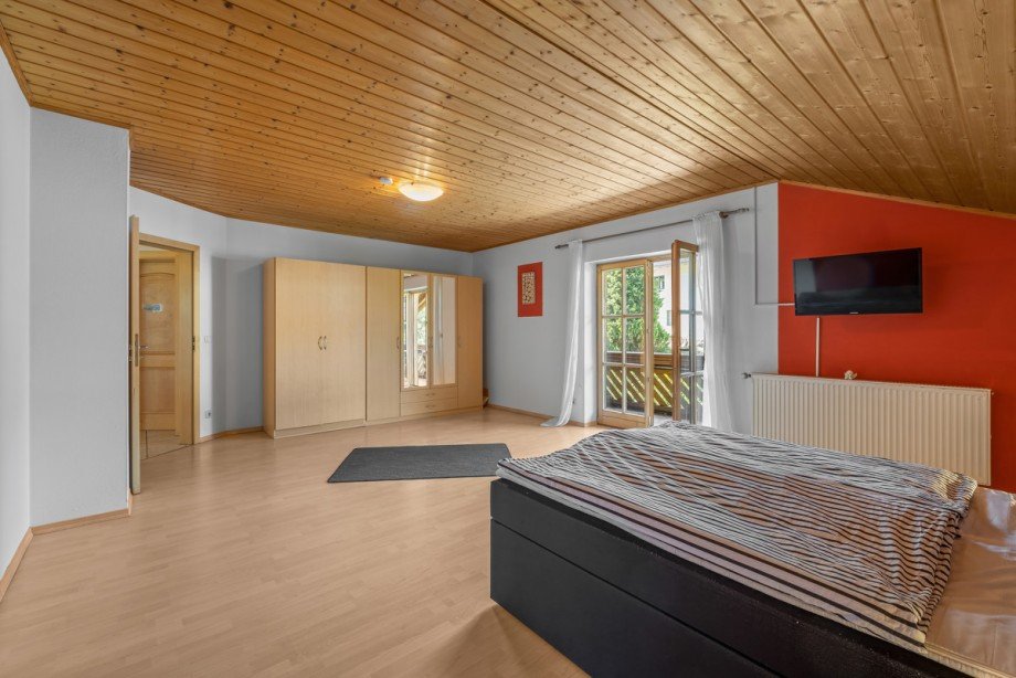 Schlafzimmer mit Terrassenzugang Einfamilienhaus Grafling