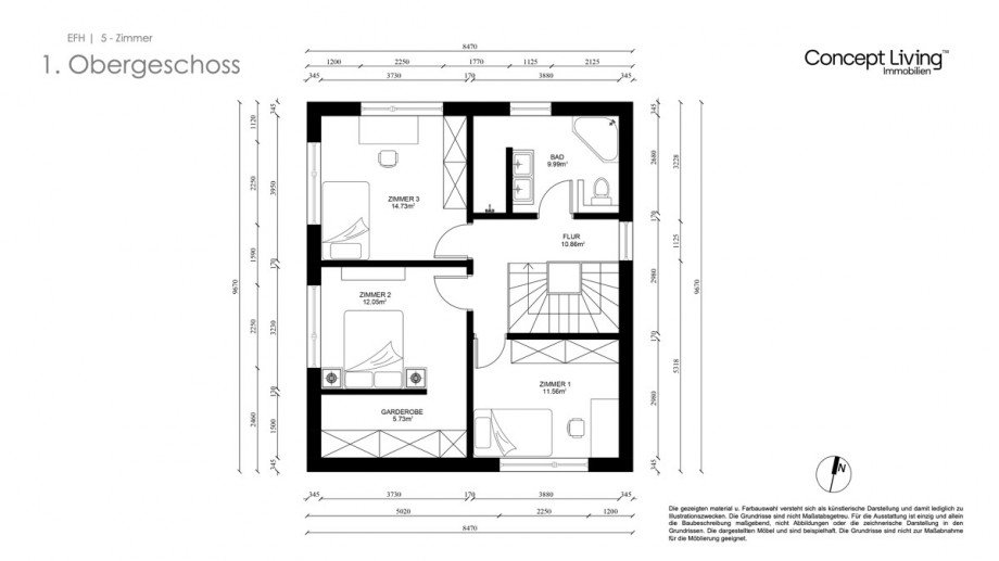 1. Obergeschoss Einfamilienhaus Plattling