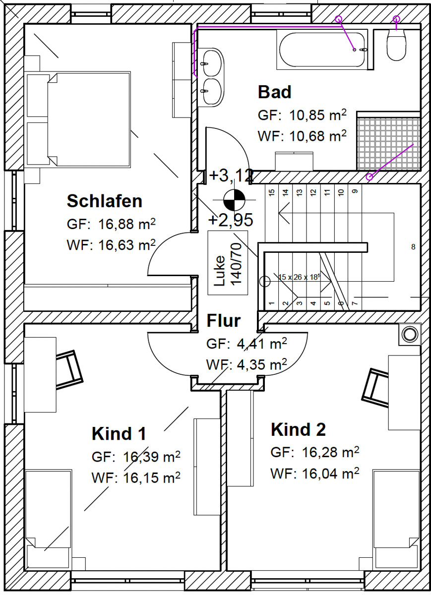 1. OG Doppelhaush�lfte Schwarzach